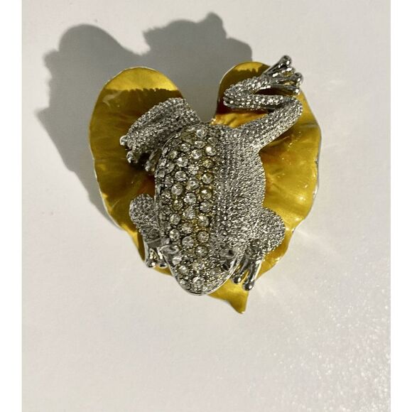 Taylor Avedon Diamond Frog Frog Jewelry / Trinket Box - Picture 3 of 8